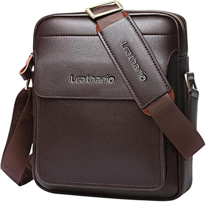 Leathario Crossbody Bag For Men Vegan Leather Shoulder Messenger Purse Sling Satchel Bag For Work Business Travel | Vegan Leather, Purse, For Work, Business, Travel