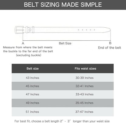 Aurolran Men&Womens Leather Dress Belt Business Automatic Buckle Belt Color-Black Silver Gold