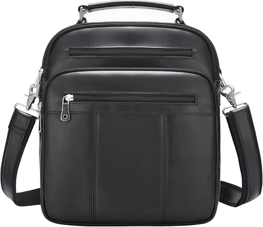 Jack&Chris Leather Messenger Bag for Men, Man Purse Crossbody Bags for Work Business