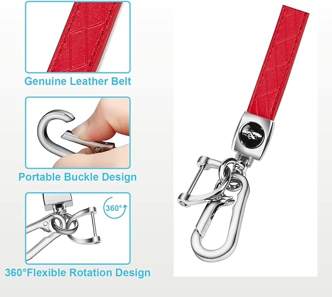 QBUC for BMW Key Fob Cover with Leather Keychain,for BMW 2 5 6 7 Series X1 X2 X3 X5 X6 X7 Premium Soft TPU Key Fob Holder