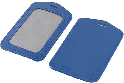 uxcell a12050700ux1086 Office Faux Leather Vertical Name Card ID Badge Holder Pouch (Pack of 10)
