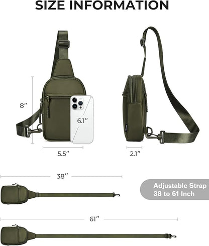 CHOLISS Small Sling Bag for Women and Men, Crossbody Bags Trendy Fanny Packs Chest Bag with Extended Strap