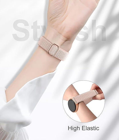Lerobo Elastic Bands Compatible with Samsung Galaxy Watch 8 7 6 5 4 40mm 44mm/Galaxy Watch 8 Classic 6 4 Classic 43mm 47mm 42mm 46mm/5 Pro Band 45mm/Active 2,3 Pack 20mm Adjustable Nylon Sport Band