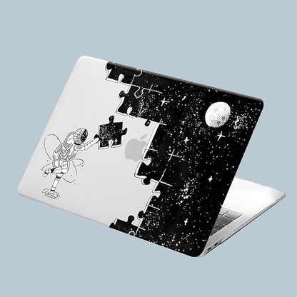KEROM Compatible for MacBook Pro 13 Inch Case 2025 2024 2023 2022-2016 M2 M1 A2338 A2289 A2251 A2159 A1989 A1706 A1708, Cute Aesthetic Protective Plastic Hard Shell & Keyboard Cover, Space Puzzle