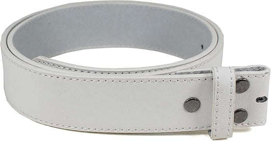 BC Belts Leather Belt Strap with Vintage Distressed Texture 1.5" Wide with Snaps and without Buckle