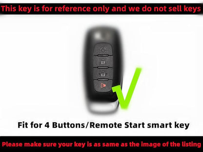 REPROTECTING TPU Key Fob Cover Compatible with Nissan Pathfinder Rogue Kicks (Silver-White/Silver-Black, 4 Buttons/TPU)