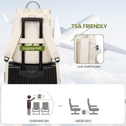 LOVEVOOK Travel Laptop Backpack Purse for Women Fashion Vintage Computer Backpack 15.6 Inch Large Teacher Nurse Backpack Casual Daypack for Business Work College