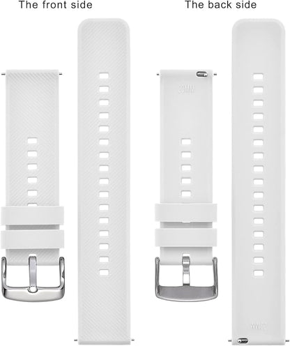 BISONSTRAP Watch Strap 18mm 19mm 20mm 21mm 22mm, Quick Release Silicone Watch Bands for Men Women
