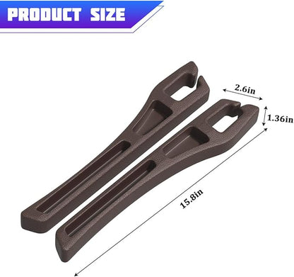 Car Seat Gap Filler, 2PCS No Drop Vehicle Seat Gap Plug with Storage Slots Between Seat and Console, Automotive Interior Seam Filler Organizer, Universal for SUV RV Truck (Brown)