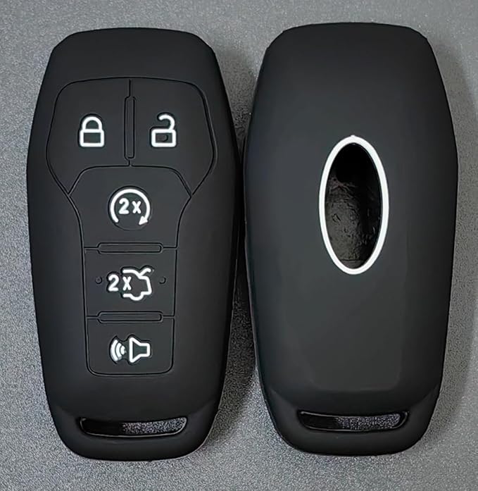 REPROTECTING Silicone Rubber Key Fob Cover Compatible with 2013-2018 Ford Edge Explorer F-150 F-250 Super Duty F-350 Super Duty Fusion Mustang Lincoln MKX M3N-A2C31243300