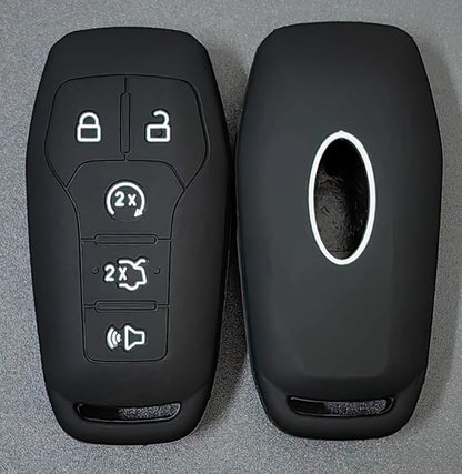REPROTECTING Silicone Rubber Key Fob Cover Compatible with 2013-2018 Ford Edge Explorer F-150 F-250 Super Duty F-350 Super Duty Fusion Mustang Lincoln MKX M3N-A2C31243300
