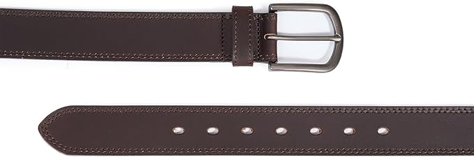 Men's Full Grain Leather Belt for Everyday Casual Jeans, 1.5" Handmade Men Leather Belts with Gift Box