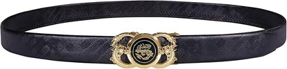 Dubulle Designer Ratchet Belt for Men Leather Fashion Adjustable Automatic Buckle Sliding Removable Dress Casual
