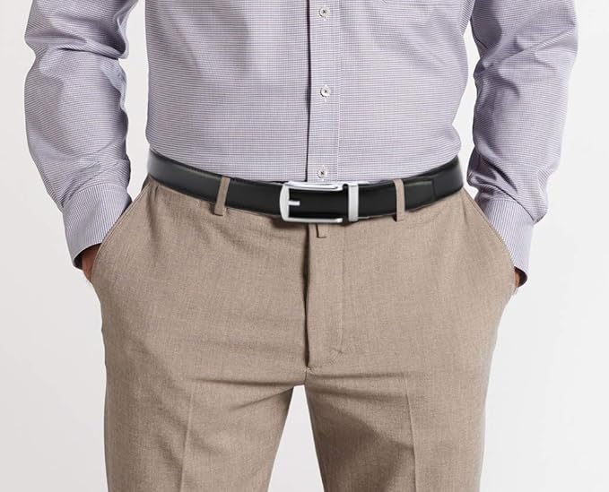 CHAOREN Mens Dress Belt - Ratchet Belt Leather 1 1/4" Comfort Click - Perfect Companion to Mens Dress Shoes