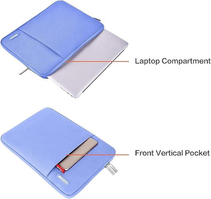 MOSISO Laptop Case 16 inch, 15-15.6 inch Laptop Sleeve Compatible with MacBook Pro 16 M5 M4 M3 M2 M1, HP Acer Dell Lenovo ASUS, Polyester Vertical Computer Sleeve Bag with Pocket, Slate Blue