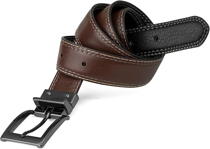 Steve Madden Men's Reversible Men's Dress Casual Every Day Leather Belt