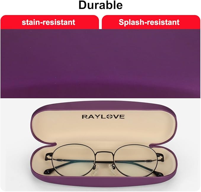 RayLove Unisex Hard Shell Eyeglasses Cases, Protective Case For Glasses