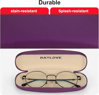 RayLove Unisex Hard Shell Eyeglasses Cases, Protective Case For Glasses
