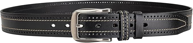 Luxury Full Grain Genuine Leather Belt Men Gift, 1.5" Wide Vintage Real Leather Western Cowboy Men's Belts