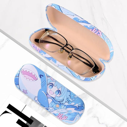 PERFECTSIGHT Hard Shell Eyeglasses Case, PU Leather Protective Glasses Case, Cute Eyeglass Case for Women Men Girls