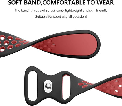 Meliya 20mm 22mm Watch Bands Quick Release Replacement Wristband, Soft Silicone Bands Breathable Sport Replacement Straps for Men Women
