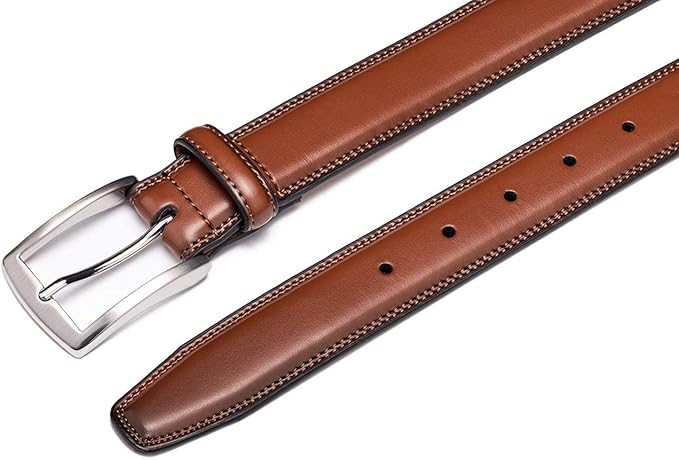 KM Legend Mens Genuine Leather Dress - Classic & Fashion For Work Business And Casual Belt