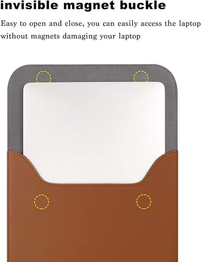 MOSISO Laptop Case 13.3 inch, 13-13.3 inch Laptop Sleeve Compatible with MacBook Neo 13 A18 Pro A3404 /Air 13/Pro 13/Pro 14 M5 M4 M3 M2 M1, Faux Suede Leather Case with Small Bag, Brown