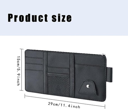 Car Sun Visor Organizer, Car Visor Organizer Visor Storage Organizer with Pockets Car Visor Storage Pouch Truck Sunvisor Organizer for Men Women(Black)