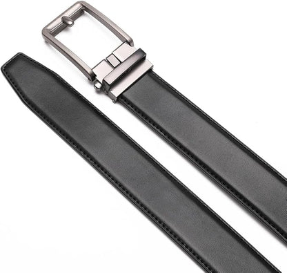 Fabio Valenti Mens Belt,Ratchet Belt Dress with 1 3/8" Genuine Leather with Easier Adjustable Buckle, Trim to Fit