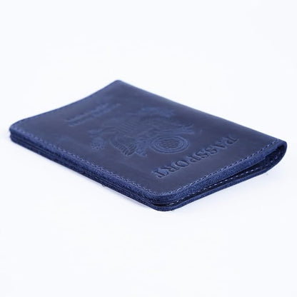 INCARNE US Leather Passport Holder for Travel - Passport Case - Passport Wallet for Men - Passport Cover for Women Sleeve Protector - Travel Essentials Vacation Luggage Travel Gifts - Vintage Blue
