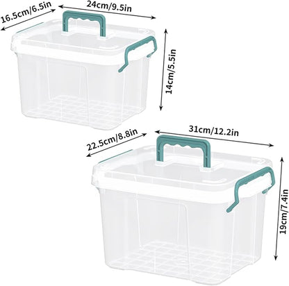 Covetree 2-Pack Clear Plastic Medicine Storage Organizer & First Aid Box – Multi-Layer Medicine Storage Box, Durable Medicine Organizer, Clear Medicine Storage Box for Home, Office & Travel