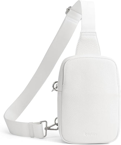 befen Genuine Leather Anti Theft Small Crossbody Bags for Women, RFID Cross Body Sling Chest Bags Fanny Packs Travel Purse