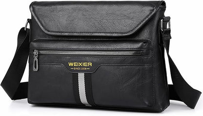 Zipper Buckle Leather Messenger Bag Crossbody Shoulder Bag Vintage Handle Bags | Zipper, Buckle, Leather, Vintage