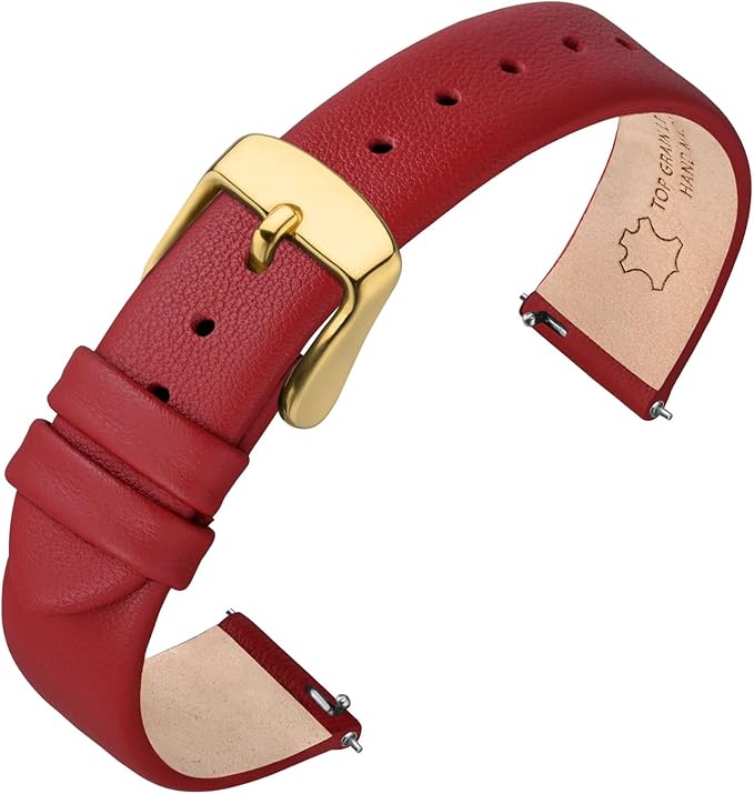 ANNEFIT Watch Bands for Men Women, Top Grain Leather Watch Strap with Quick Release, Band Width 12mm 13mm 14mm 16mm 18mm 20mm 22mm