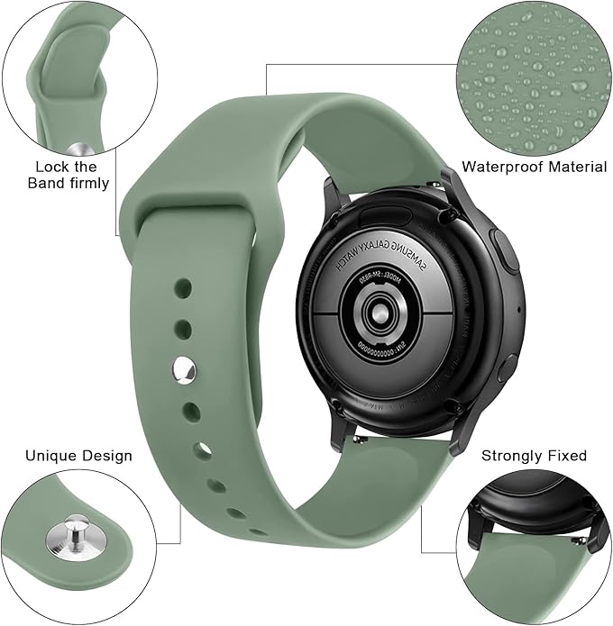 Meliya 22mm Watch Bands Quick Release Replacement Wristband, Soft Silicone Sport Replacement Straps for Men Women