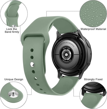 Meliya 22mm Watch Bands Quick Release Replacement Wristband, Soft Silicone Sport Replacement Straps for Men Women