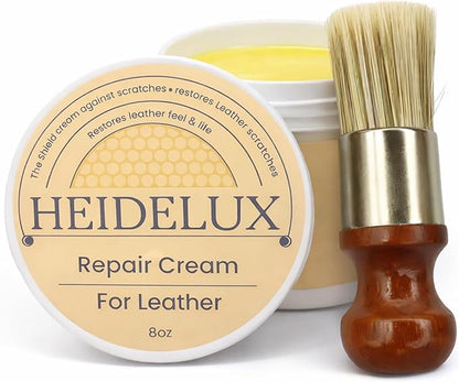 Leather Restore Cream – Leather & Furniture Restoration Salve, Leather Scratch Polish Remover, Long-Lasting Protector, Easy & Fast to Use, Conditioner & Cleaner for Couch, Car Seat, Boots