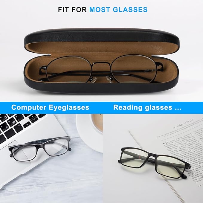 RayLove Unisex Hard Shell Eyeglasses Cases, Protective Case For Glasses