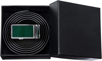 Barry.Wang Mens Belts Leather Ratchet Automatic Buckle Slide Click 1 3/8" Designer Dress Fashion Classic Casual Work Business