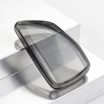 Clear TPU Key Fob Cover, Compatible with GMC Yukon Denali Sierra 2021-2026, Fit for Chevy Silverado Suburban Tahoe Buick etc, Transparent Soft Key Case (Grey, 2 Pcs)