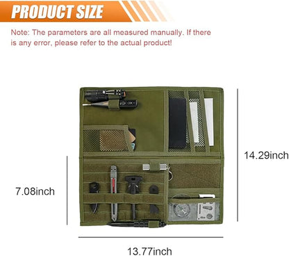 ZIMISI Tactical Molle Car Visor Organizer, 600D Oxford Cloth Truck Visor Molle Panel Sunshade Storage Pouch Holder with Multi-Pocket, Tactical Gear Car Sun Visor Organizer for Most Cars (Army Green)