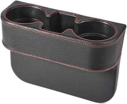 Black Multifunctional Car Cup Holder Car Seat Organizer Gap Filler Bottle Phone Storage Organizer