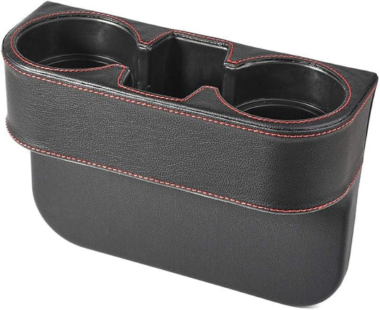 Black Multifunctional Car Cup Holder Car Seat Organizer Gap Filler Bottle Phone Storage Organizer