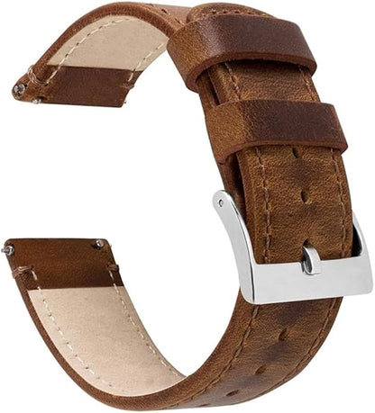 BARTON WATCH BANDS - Top Grain Leather Watch Bands Compatible with Apple Watch Models - 1, 2, 3, 4, 5, 6, 7, 8, 9, 10, SE, Ultra & Ultra 2
