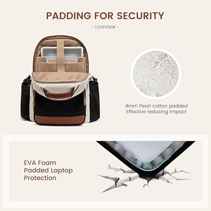 LOVEVOOK Laptop Backpack for Women with Pouch Pocket for Large Capacity Cup,18 Inch Laptop Computer Bag Travel Backpack Purse,Waterproof Work Business Backpack College Teacher Bags,Violet