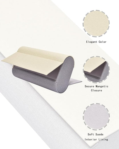 Philley Dual Glasses Case 2-in-1 PU Leather Hard Shell Double Eyeglasses case for Women & Men