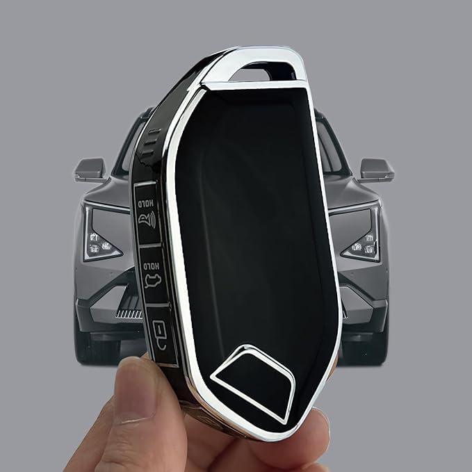 Key Fob Cover Case Compatible with Kia Telluride 2023 2024 2025 EV5 Car Interior Accessories Shell Holder Protector (Black)