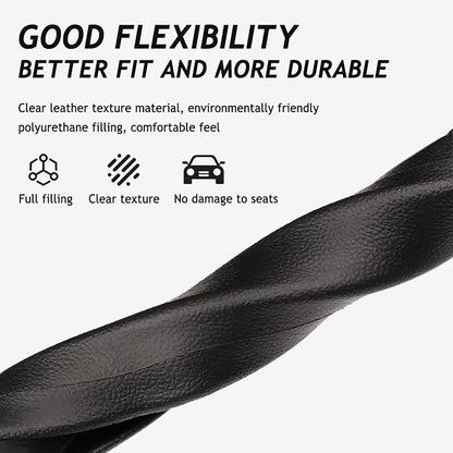 2PCS Car Seat Gap Filler and Organizer, Universal Console Catcher Fill The Gap Between Seat and Console, Anti-Drop Organizer | Suitable for Most car Models.（Black）