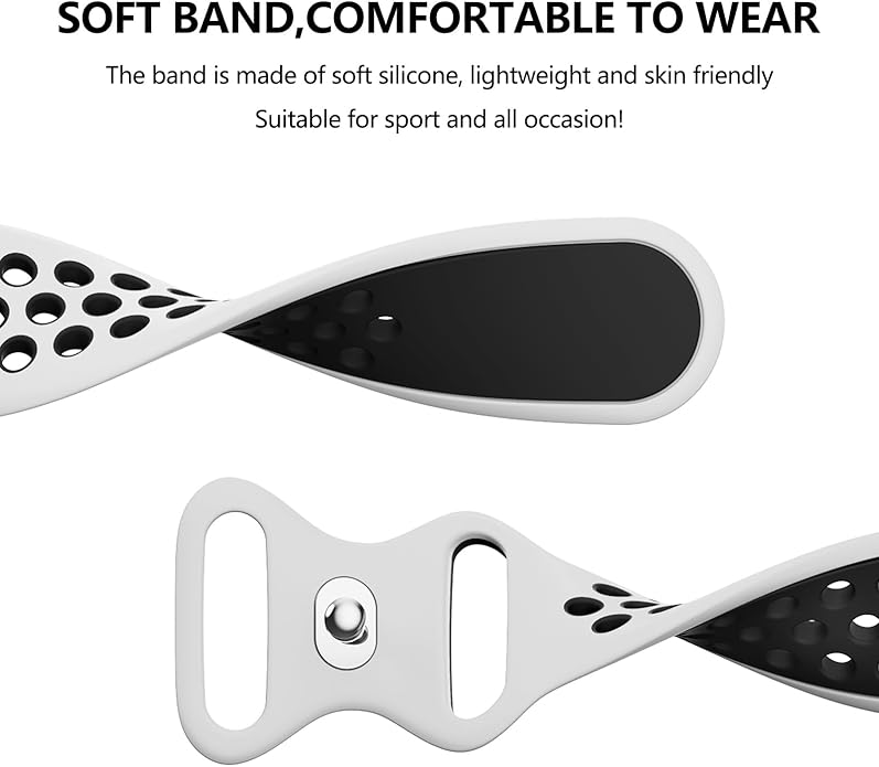 Meliya 20mm 22mm Watch Bands Quick Release Replacement Wristband, Soft Silicone Bands Breathable Sport Replacement Straps for Men Women