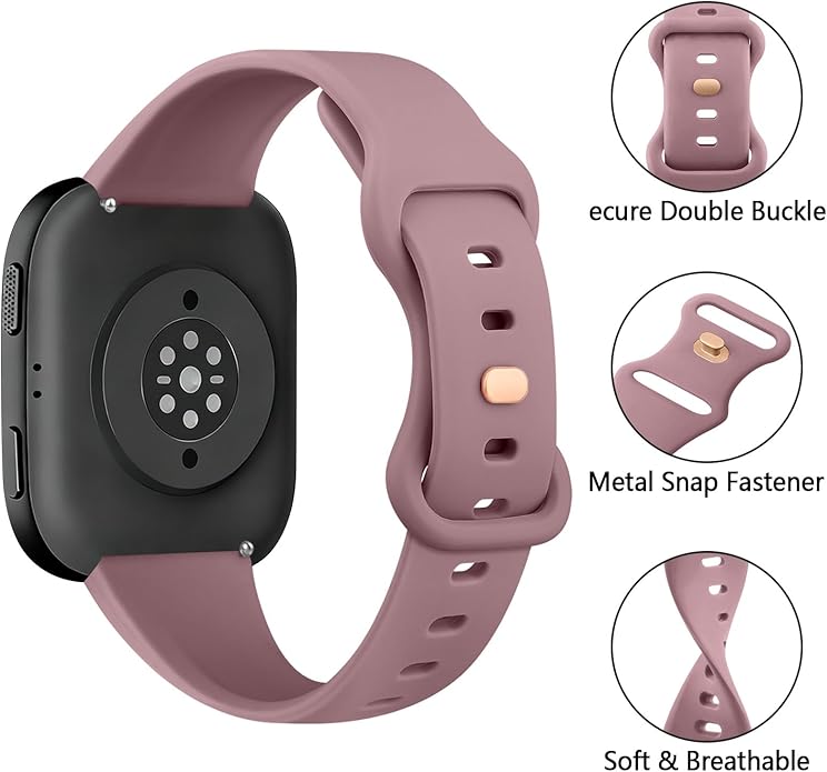 Vancle 4 Pack Slim Silicone Watch Bands for Amazfit Bip 6/Bip 5, GTR 4/ GTR 3/3 Pro/GTR 2/2e/GTR 47mm/Balance Watch Band Women Men, 22mm Sport Silicone Adjustable Strap